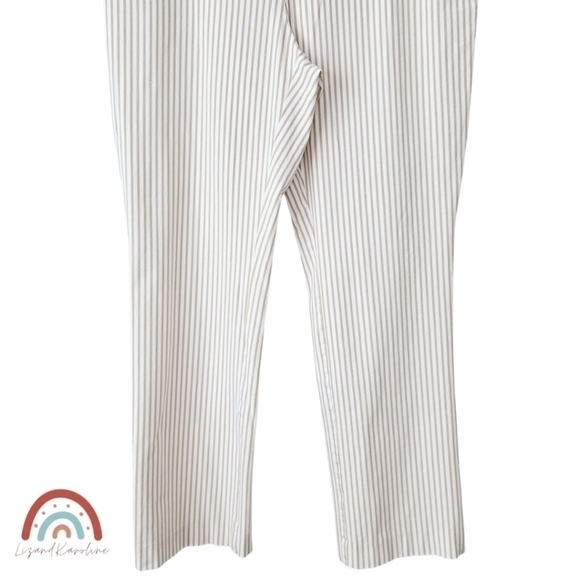 Chico's Secret Stretch Striped Straight Leg Slimming Pants - Picture 7 of 12